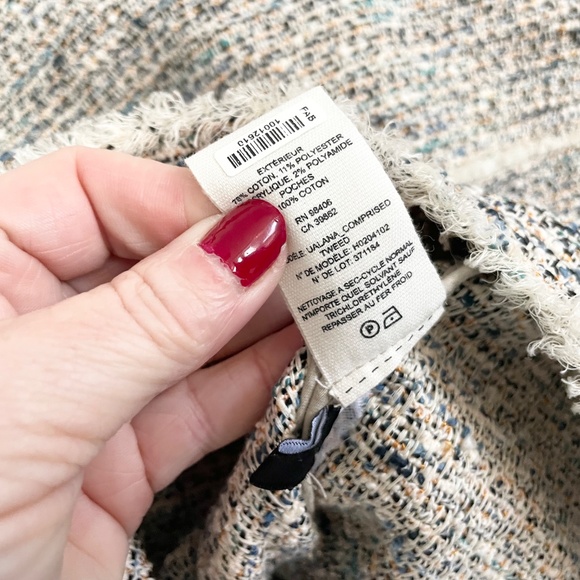 Women's Tweed Jacket - Cream - Picture 14 of 16